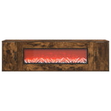 Electric Fireplace Smoked Oak 155 x 30 x 44 cm Engineered wood 8021019