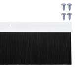 Screw-on Door Brush Seals 12 pcs White 100 cm Aluminium Alloy 42019544