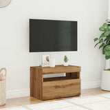 ZNTS TV Cabinet with LED Lights Artisan Oak 60x35x40 cm Engineered Wood 856311