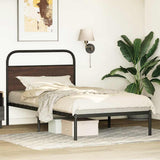 Bed Frame Without Mattress 107x203 cm Brown Oak Engineered Wood 4100303