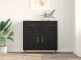 Sideboard Black Oak 69.5 x 34 x 90 cm Engineered Wood 882265