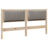 Upholstered Headboard Brown 160 cm Solid Pine Wood 879057