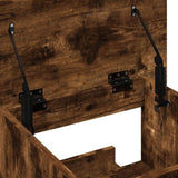 Lectern with Wheels & Drawer Smoked Oak 55x55x107 cm Engineered Wood 848028