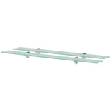 ZNTS Floating Shelves 2 pcs Glass 90x10 cm 8 mm 3051500