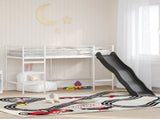Kids'Loft Bed Frame with Slide White and Anthracite 42020784