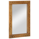 Bathroom Mirror 50x70x2.5 cm Solid Wood Mango and Glass 358315