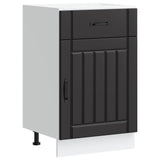 Kitchen Base Cabinet Lucca Black Engineered Wood 853718
