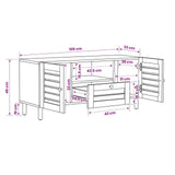 Storage Cabinets Natural 105 x 33 x 46 cm Solid Mango Wood 4018858