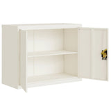 File Cabinet White 90x40x110 cm Steel 3188310