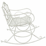 Garden Bench Antique White Steel 42038699