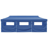 Folding Pop-up Party Tent with 8 Sidewalls 870x291x315 cm Blue 44979