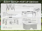 3 x 3 Pop Up Gazebo, Double-roof Garden Tent with Netting and Carry Bag, Party Event Shelter for T3398P322137