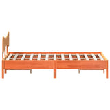 Bed Frame without Mattress Wax Brown 140x190 cm Solid Wood Pine 3328246