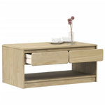 ZNTS Coffee Table SAUDA Oak 99x55x45 cm Solid Wood Pine 377598