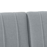 Upholstered Headboard Light Grey 150 cm Solid Pine Wood 879224