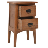 Bedside Cabinet Solid Fir Wood 40x29x68 cm Brown 246123