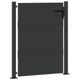 Garden Gate with Lock Black 105 x 130 cm Powder-Coated Steel 42015905