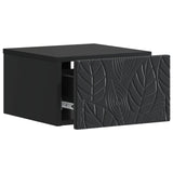 Wall-Mounted Bedside Cabinet 2 pcs Black 49 x 34.5 x 20 cm 898788