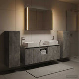 Bathroom Furniture Set 6 pcs Concrete Grey 100 x 15.5 x 70 cm 3407170