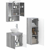 Bathroom Furniture Set 4 pcs Grey Sonoma 3407420