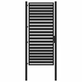 Garden Gate Lockable Black 100x200 cm Aluminium 42004150