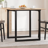 Dining Table O-Frame 90x90x75 cm Solid Wood Pine and Steel 3282674