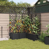 Garden Planter 5 pcs Black 120 x 120 x 143 cm Plastic 42002843