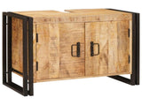 Sink cabinet with Shelf Brown 71 x 33 x 58 cm Solid Mango Wood 4102766