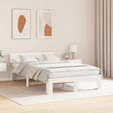 Bed Frame with Headboard White 120 x 190 cm Solid Pine Wood 872663