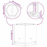 Smokeless Fire Pit Black 58 x 58 x 51 cm Steel 858980
