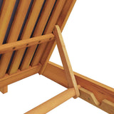 Sun Lounger Reclining with Cushion Dark Grey Solid Acacia Wood 3407700