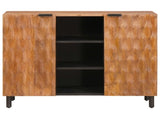 Sideboard Acacia Brown Finish 90 x 33 x 75 cm Solid Mango Wood 4017928