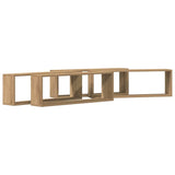 Wall Shelf 4 pcs Artisan oak 80 x 15 x 26 cm Engineered wood 862642