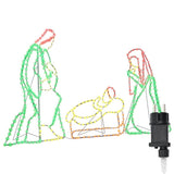 Lighted Nativity Scene Multicolour 112 x 72 cm PVC 42018951