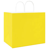 Paper Bags 250 pcs with Handles Yellow 32x22x28 cm 4101792