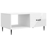 Coffee Table High Gloss White 90 x 50 x 40 cm Engineered Wood 894959