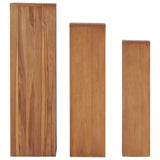 3 Piece Plant Stand Set Solid Teak Wood 286278