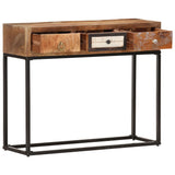 Console Table Gold 90x30x75 cm Solid Reclaimed Wood 286511