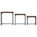 Nesting Coffee Tables 3 pcs Brown Oak Engineered Wood 837821