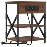 Bedside Cabinet 2 pcs Brown Oak 41 x 31 x 51 cm Engineered Wood 859524