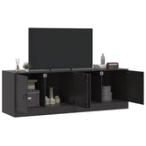 TV Cabinets 2pcs Black 67x39x44 cm Steel 841632