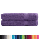Premium Towels SOLUND 2 pcs Purple 100x200 cm 600 gsm 137365