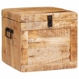 Storage Box with Storage with Door Brown Solid Mango Wood 4104569