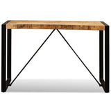 ZNTS Dining Table Solid Rough Mango Wood 120 cm 243996