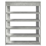 Shoe Rack Concrete Oak 80x30x98 cm Engineered Wood 859935