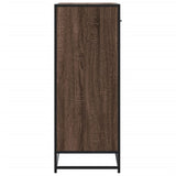 ZNTS Shoe Cabinet Brown Oak 75x38x97.5 cm Engineered Wood and Metal 3300879