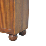 Chestnut Carved Ball Cabinet IN3617