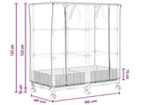 Garden Planter with Greenhouse Cover&Wheels 2 pcs Brown PP 3422974