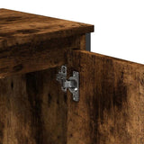 Bathroom Sink Cabinet Smoked Oak 60x35x60 cm Engineered Wood 848656