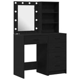 Dressing Table 2 pcs Black 50 x 41 x 135 cm Engineered wood 3334201
